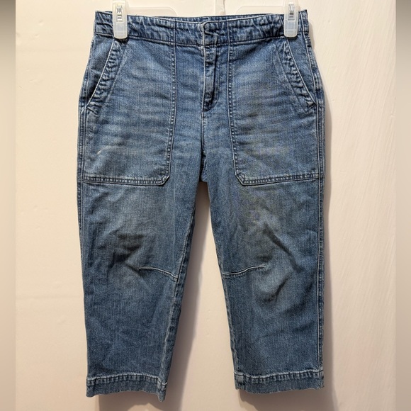 Talbots Denim - Talbots women’s linen crop straight leg jean size 6p